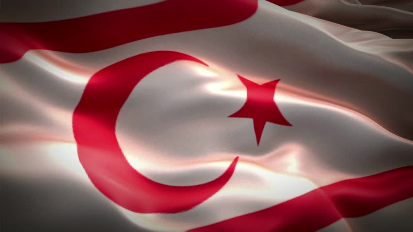 North Cyprus Turkish Republic Flag Animation