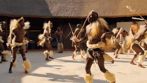 JOHANNESBURG, SOUTH AFRICA - MAY 25: Folk dances of Botswana and South Africa in Johannesburg on May 25, 2012. 6pm (1920x1080)