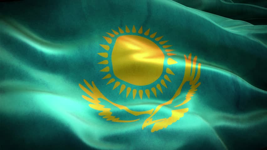 Kazakhstan National Flag Animation