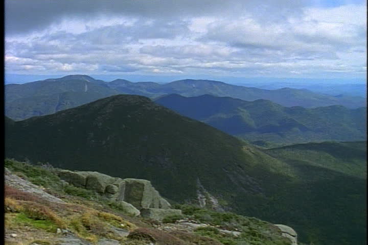 Mount Marcy peak with the Adirondack Range behind in Keene, New York.