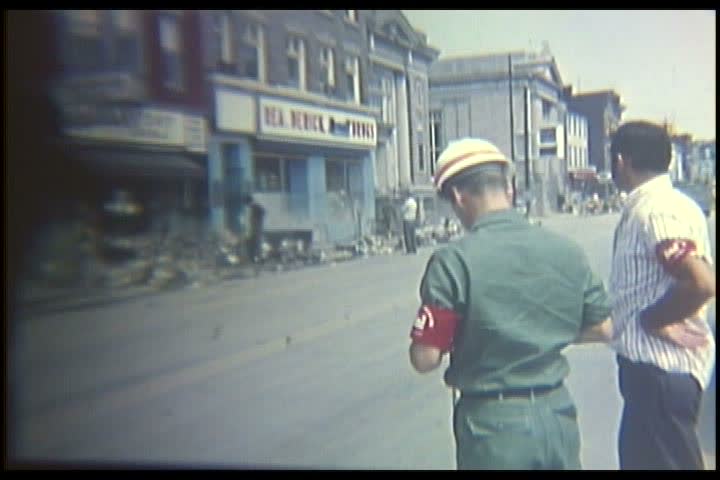 1970s - Home movie style footage of flooding in Harrisburg Pennsylvania in 1972.