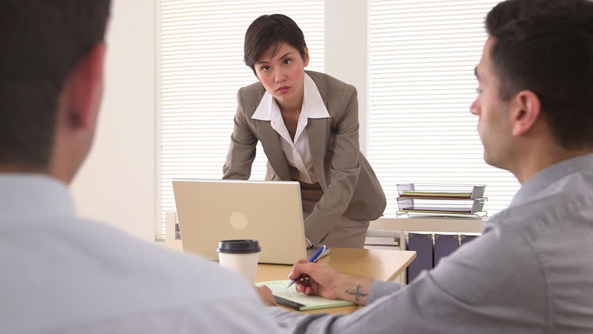 strict businesswoman holding meeting Stock Footage Video (100% Royalty ...