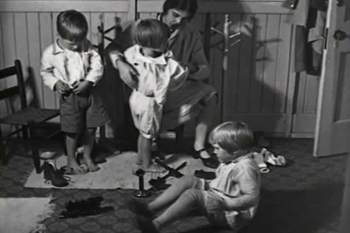 1920s - Children with physical disabilities and other medical problems attend a special school in 1929.