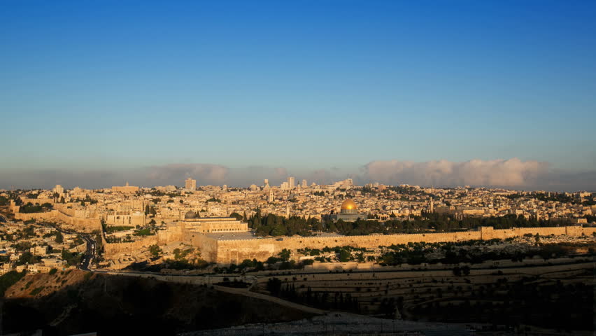 Jerusalem Sunrise Timelapse from the Mount of Olives