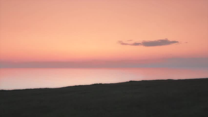 A beautiful ocean sunset jib shot