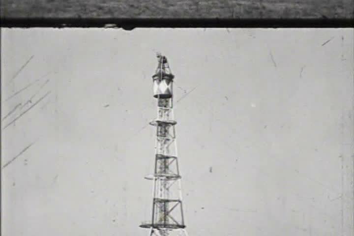 1940s - A tower is dismantled and brought to the ground in 1945.