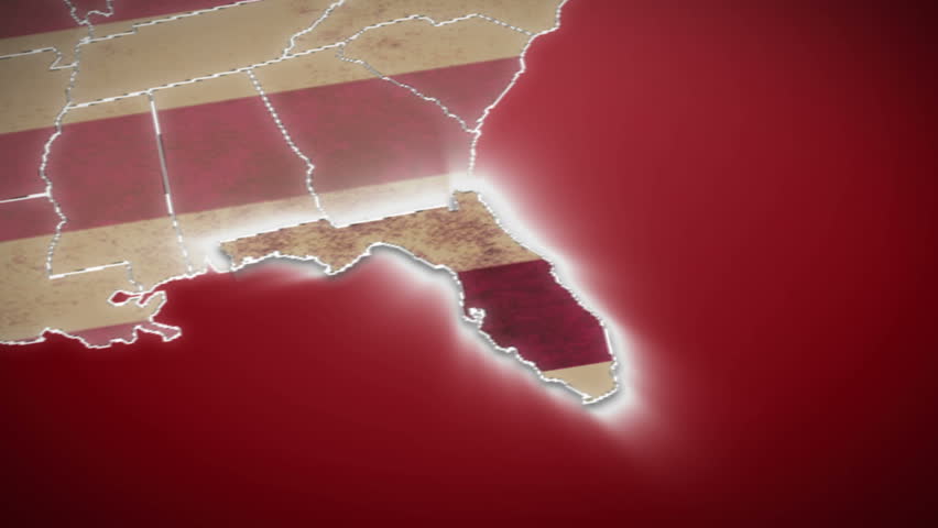 USA Map, Florida pull out. No signs or letters so you can insert own graphics,