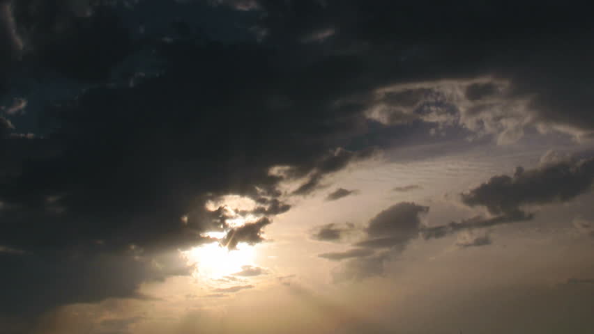 Stormy Sunset Clouds Time Lapse