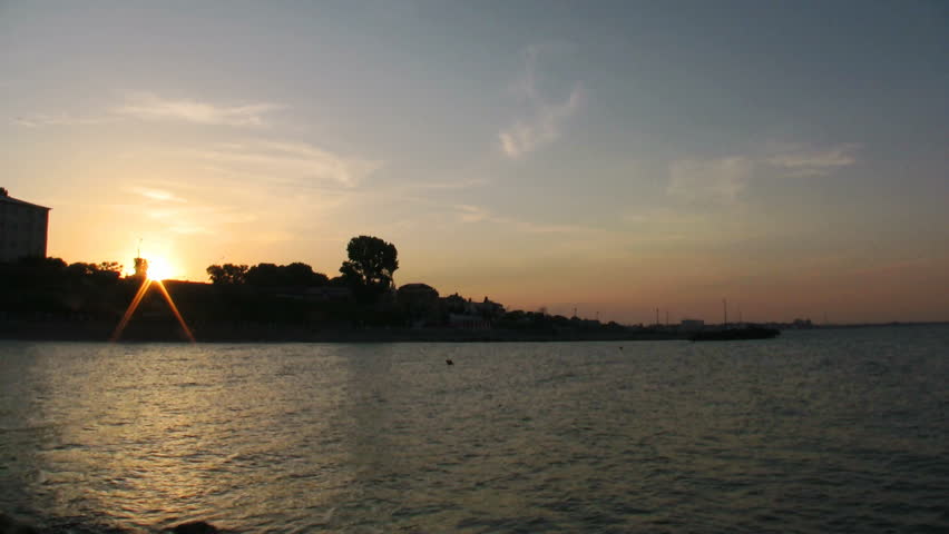 Sunset over sea