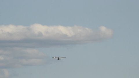 UFA, RUSSIA - July 14: Cessna-208, RA-67178 board takes off at the airport of Ufa  