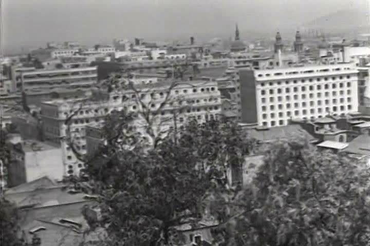 1940s - Good establishing shots of Santiago, Chile in 1948.
