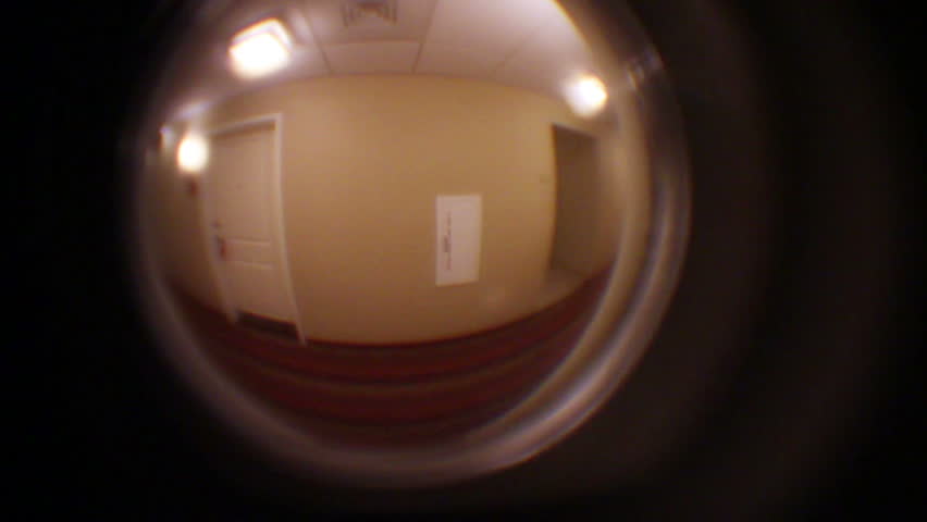 Spy Peephole in Door at Stock Footage Video (100% Royalty-free) 4294520