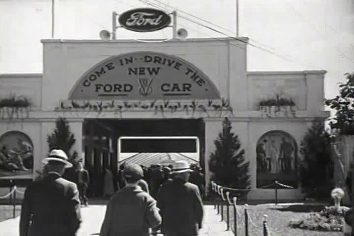 1930s - Ford cars are introduced at the Michigan State Fair in 1932.