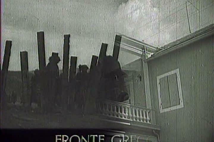 1940s - Captured Italian war film from 1941 shows the rebuilding of the Balkans after the Greeks were defeated by the Italians.