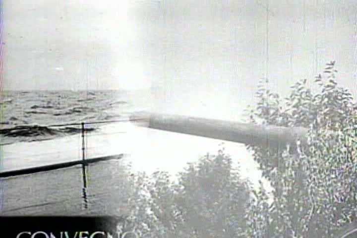1940s - Captured Italian war film from 1941 shows scenes of the Atlantic Conference between Winston Churchill and Roosevelt.