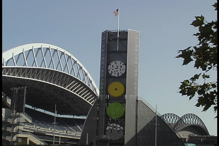 Exterior of Safeco Field Stadium, home of the Seattle Mariners baseball team in Seattle, Washington.