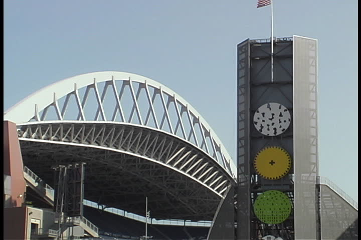 Exterior of Safeco Field Stadium, home of the Seattle Mariners baseball team in Seattle, Washington.