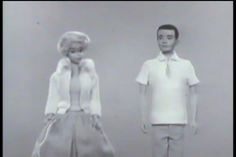 1950s - You can mix and match a variety of different outfits for Barbie according to this commercial from the 1950s