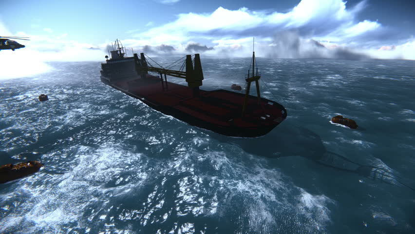 Sinking of an oil tanker