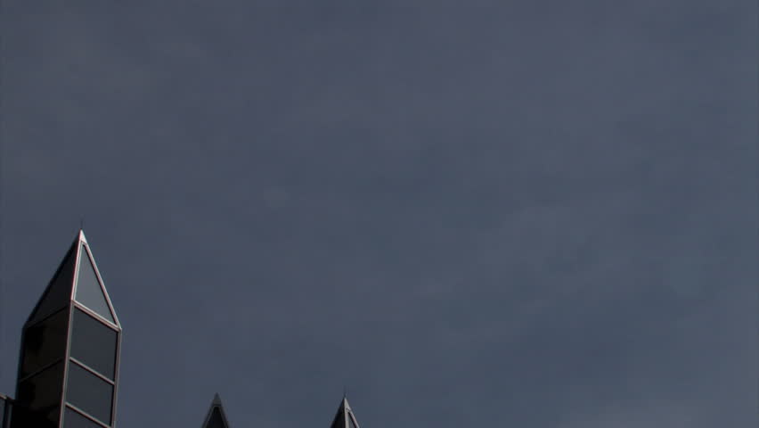 Sun reflects off the spires atop PPG Place in downtown Pittsburgh, Pennsylvania.