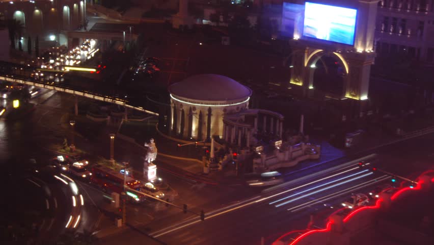 Time lapse of a busy road intersection in Las Vegas Nevada