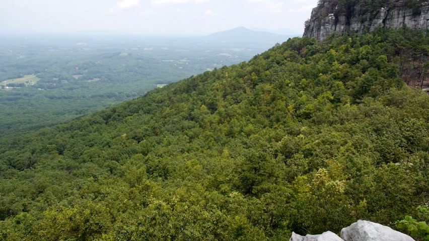 The view from the top of Pilot Mountain in northern North Carolina.