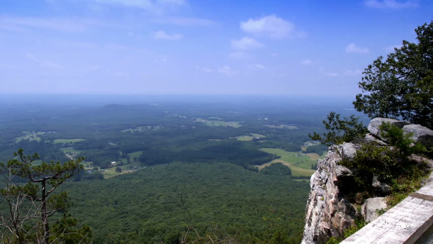 The view from the top of Pilot Mountain in northern North Carolina.