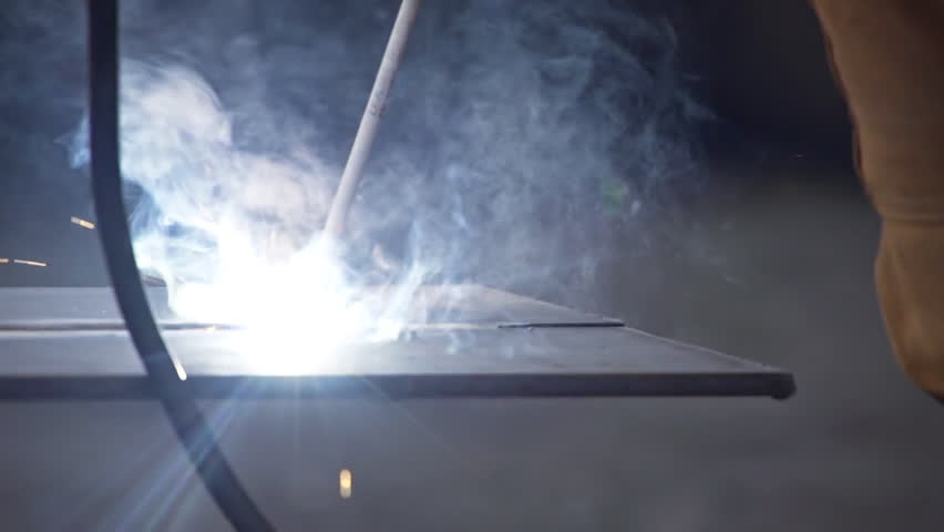 Metal Welding Close-Up in super slow motion.