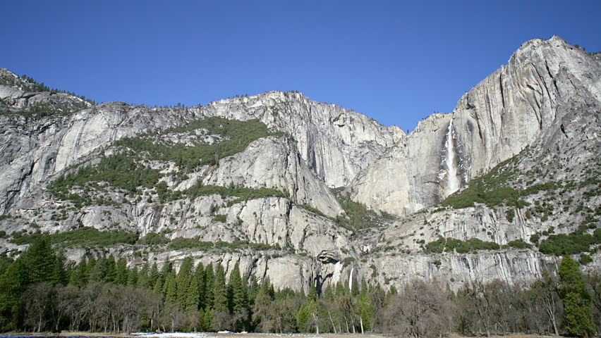 Medium shot of Yosemite Falls, California