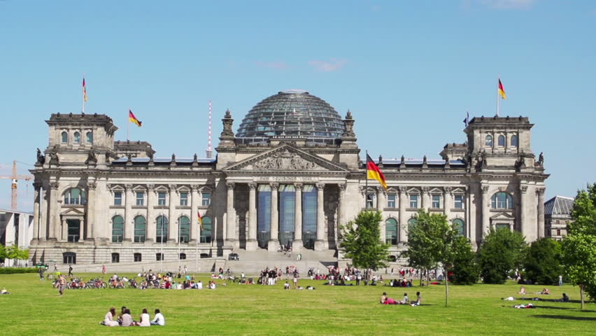 Reichstag Berlin with park