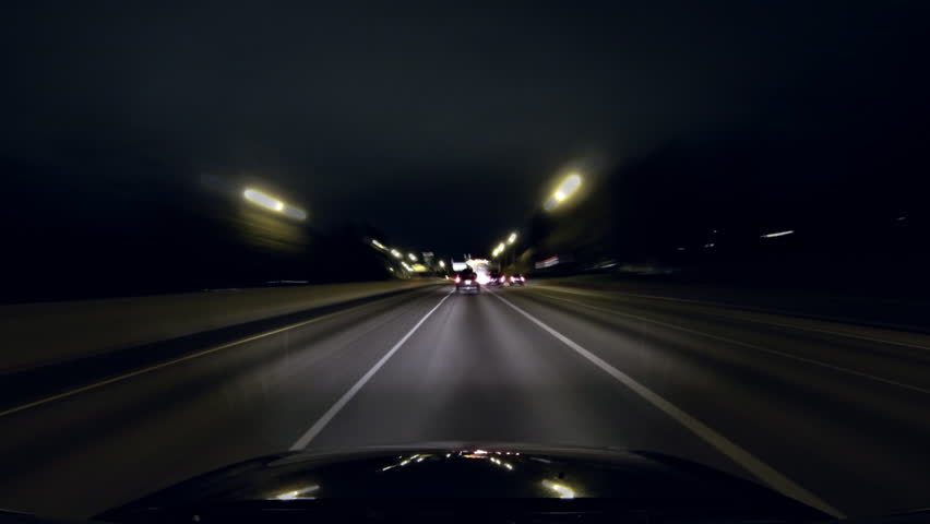 Dreamy fantasy driving time lapse on Portland freeways at night.