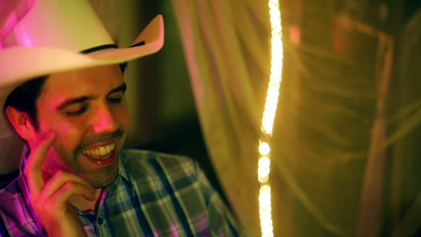 Southerner or Cowboy Laughing Stock Footage Video (100% Royalty-free