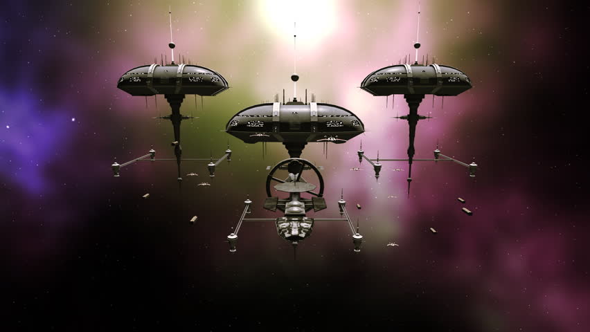 Armada space fleet on a space mission