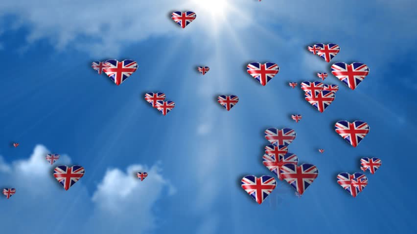 UK flags abstract background