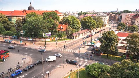 Timelapse: Crossroads in Krakow, Poland