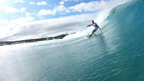 Surfer Does Turn Water Shot 