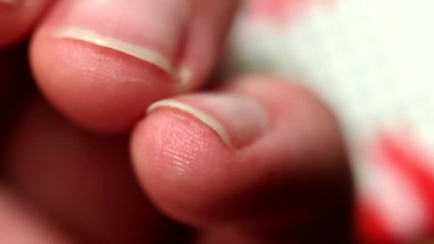 Closeup of  the nails of a man