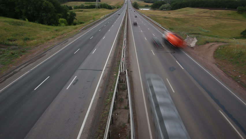 cars traveling on highway - timelapse