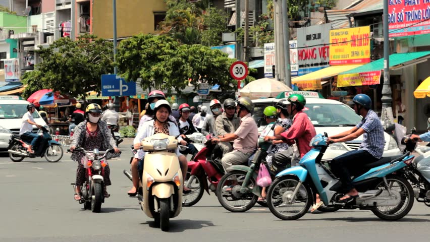 SAIGON - JULY 22: Road Traffic on July 22, 2013 in Saigon (Ho Chi Minh City),