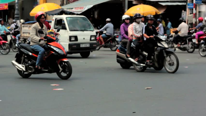 SAIGON - JULY 22: Road Traffic on July 22, 2013 in Saigon (Ho Chi Minh City),