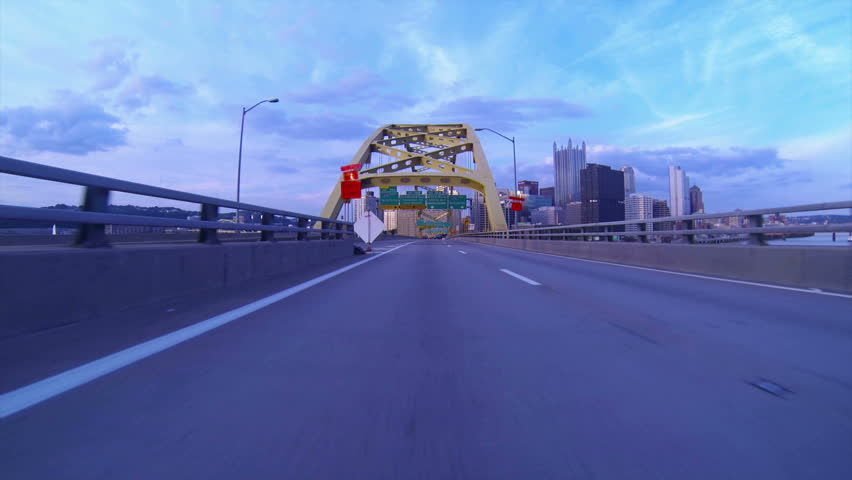 Entering the city of Pittsburgh, Pennsylvania.