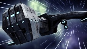 Animation of futuristic spaceship in warp speed - Powered by Shutterstock - Get 15% off with code: PIKWIZARD15