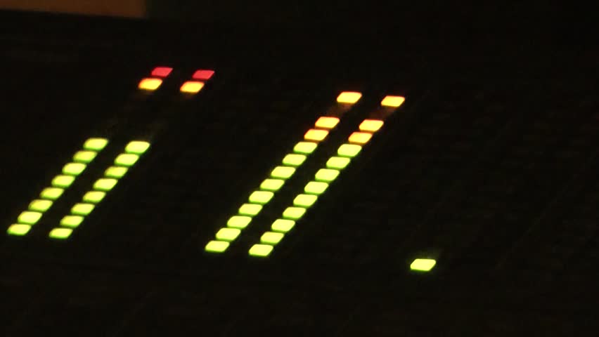 VU Meters monitoring sound levels in the studio