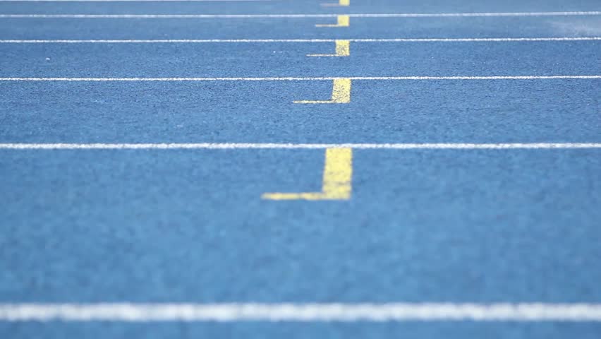 Loop of short track race in a stadium