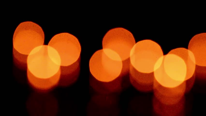 Abstract light, Defocused candle lights bokeh background. Blurred background of