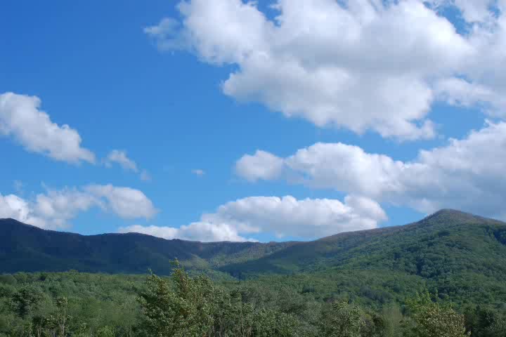 Cloud shadows on mountain