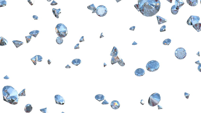 Diamond Falling against white