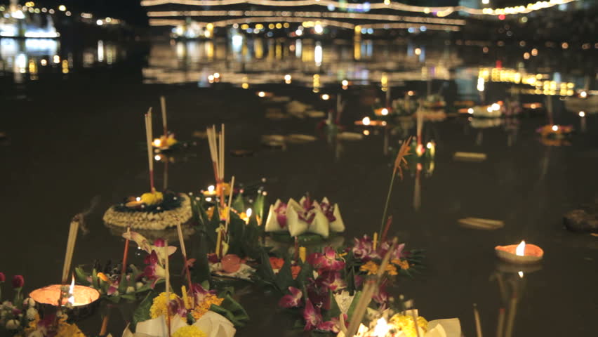 Loy Kratong in Chiang mai Thailand 