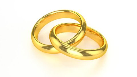 Realistic Golden Wedding Rings