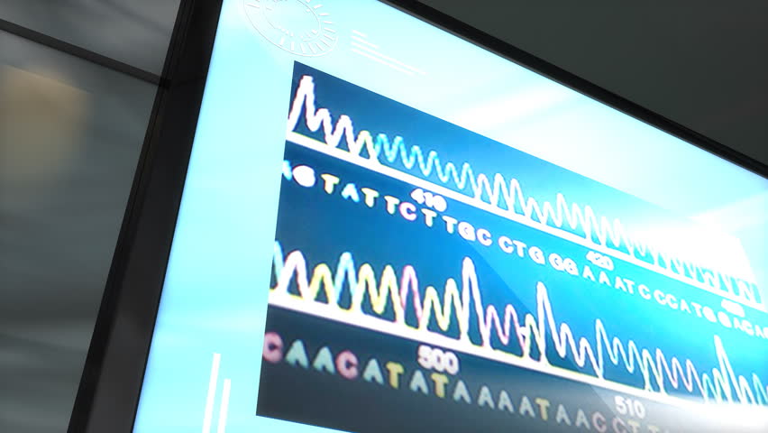 Artist rendering DNA matching technology.